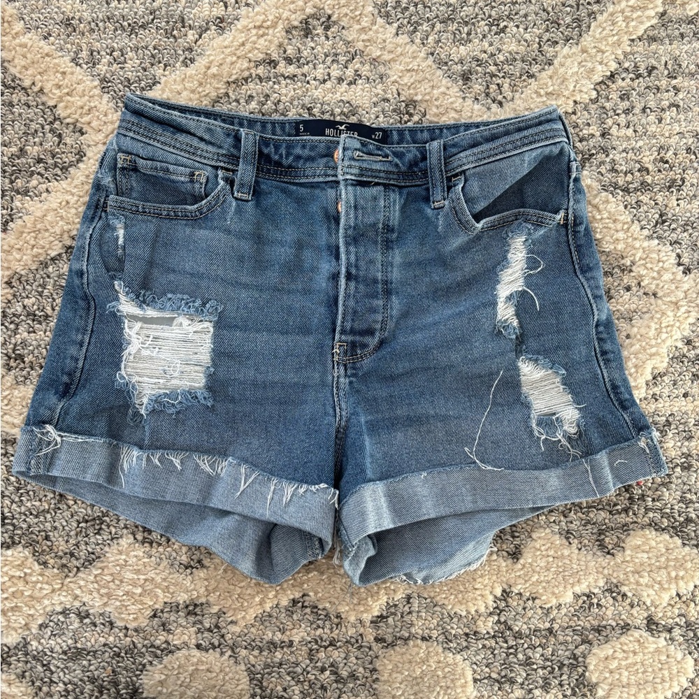 Distressed Denim Shorts